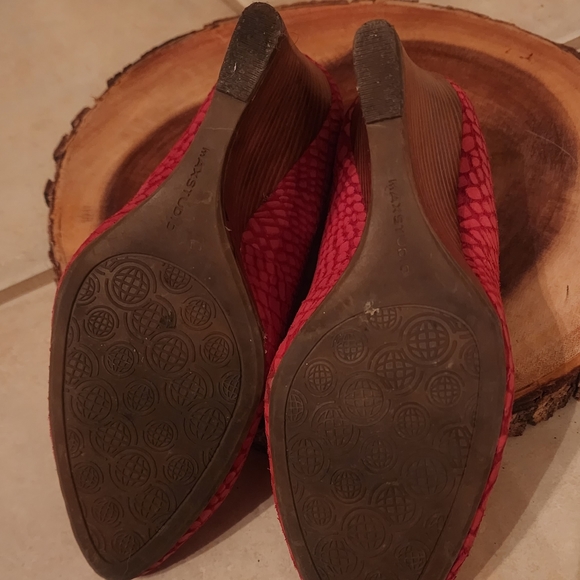 Max Studio Wedges (redish pink) sz 8.5 - Picture 6 of 7